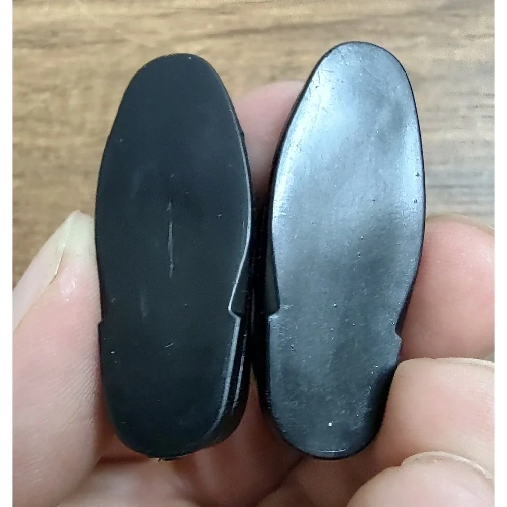 Barbie Ken Doll Shoes Black Loafers Made In China Z26